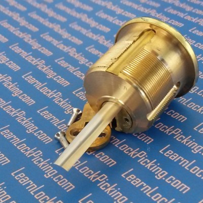 lock shim inserted into lock cylinder